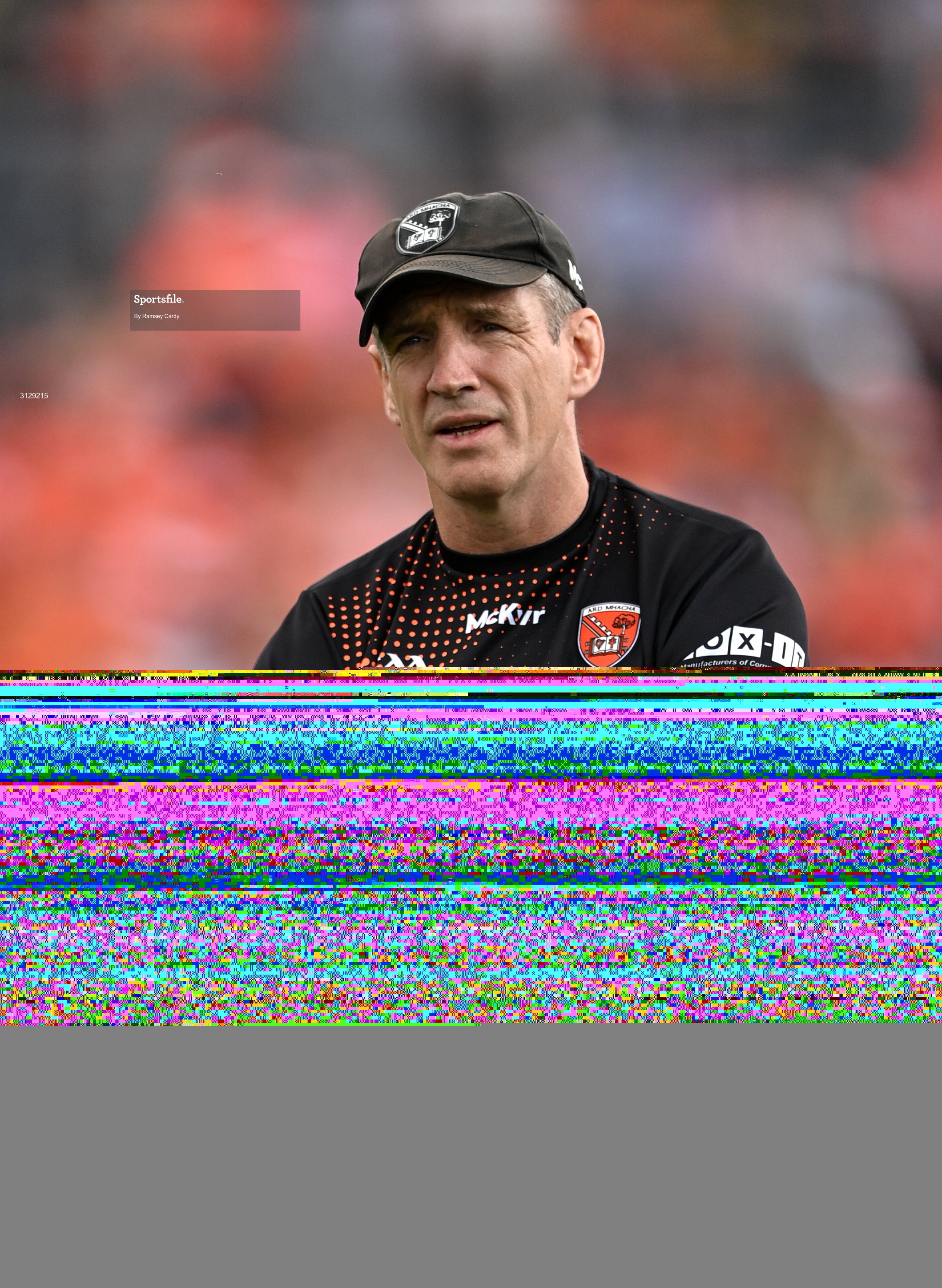 10 May 2025; Armagh manager Kieran McGeeney before the Ulster GAA Football Senior Championship final match between Armagh and Donegal at St Tiernach's Park in Clones, Monaghan. Photo by Ramsey Cardy/Sportsfile