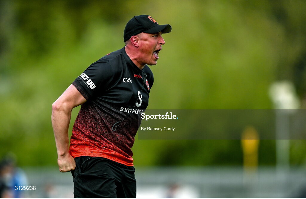 10 May 2025; Armagh selector Kieran Donaghy during the Ulster GAA Football Senior Championship final match between Armagh and Donegal at St Tiernach's Park in Clones, Monaghan. Photo by Ramsey Cardy/Sportsfile