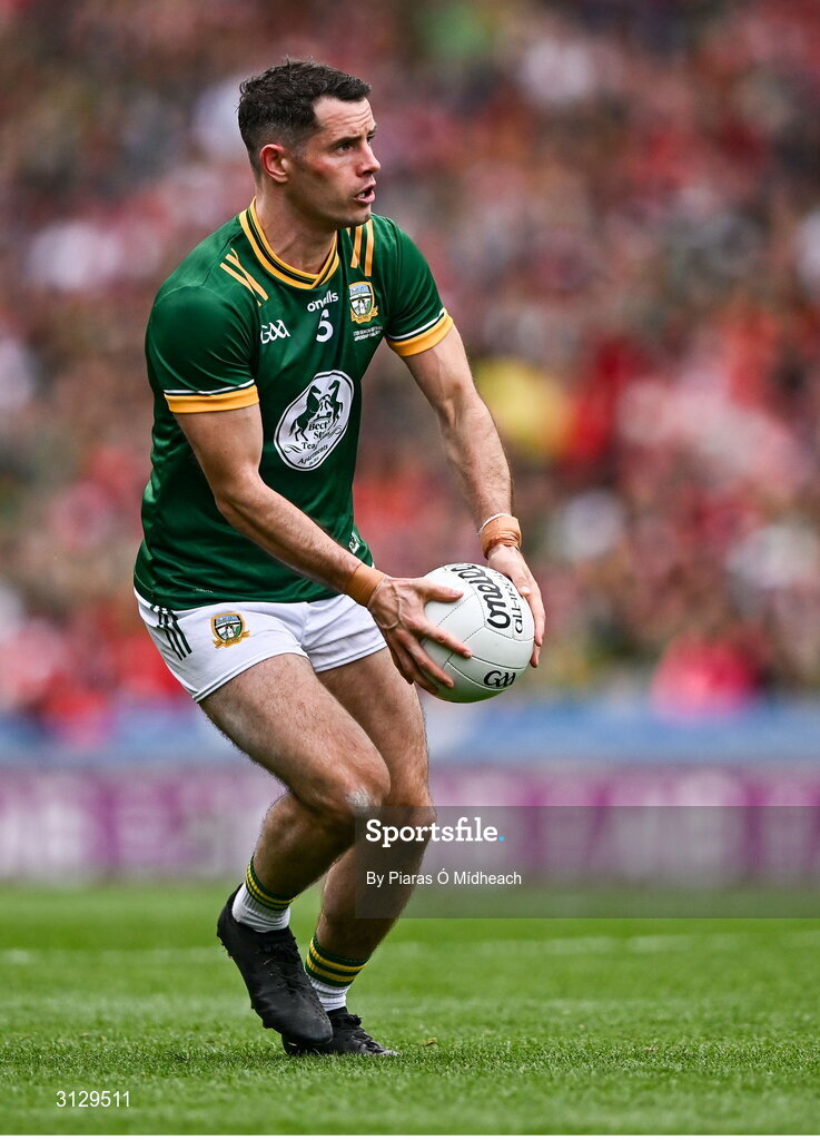 11 May 2025; Donal Keogan of Meath during the Leinster GAA Football Senior Championship final match between Louth and Meath at Croke Park in Dublin. Photo by Piaras Ó Mídheach/Sportsfile