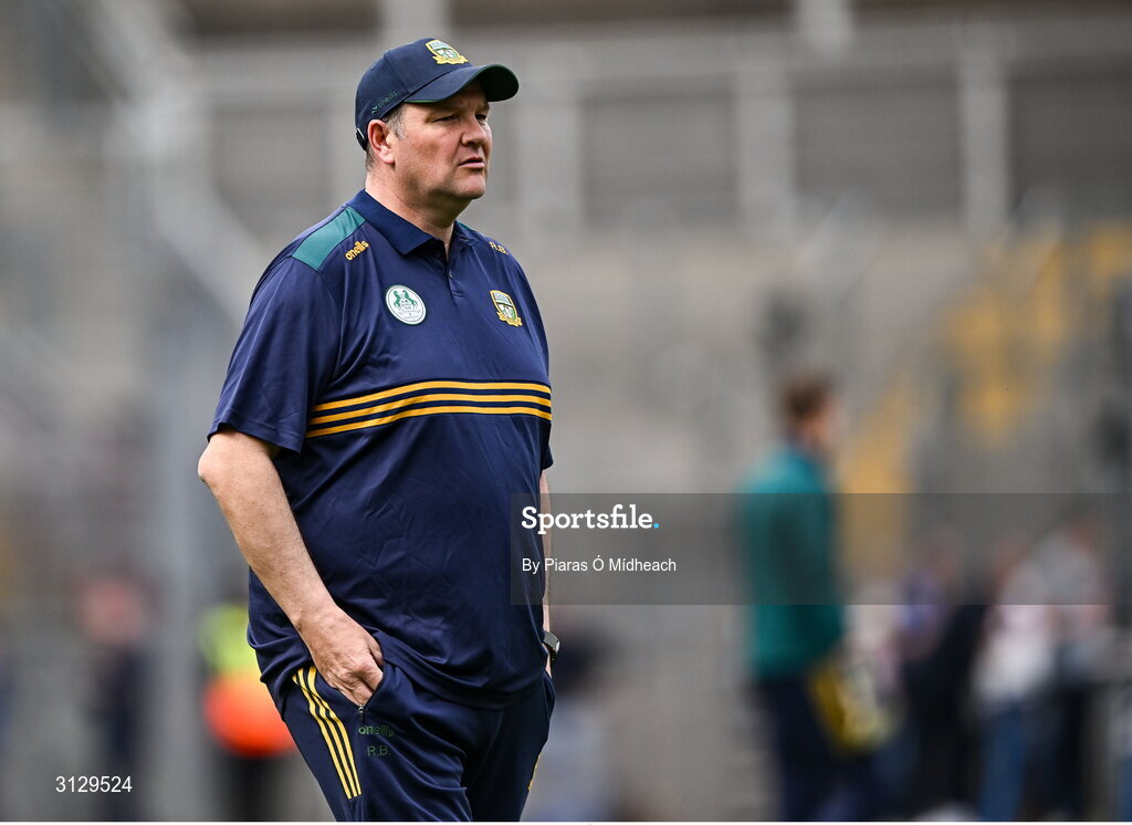 11 May 2025; Meath manager Robbie Brennnan before the Leinster GAA Football Senior Championship final match between Louth and Meath at Croke Park in Dublin. Photo by Piaras Ó Mídheach/Sportsfile