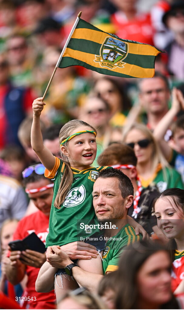 11 May 2025; Supporters before the Leinster GAA Football Senior Championship final match between Louth and Meath at Croke Park in Dublin. Photo by Piaras Ó Mídheach/Sportsfile