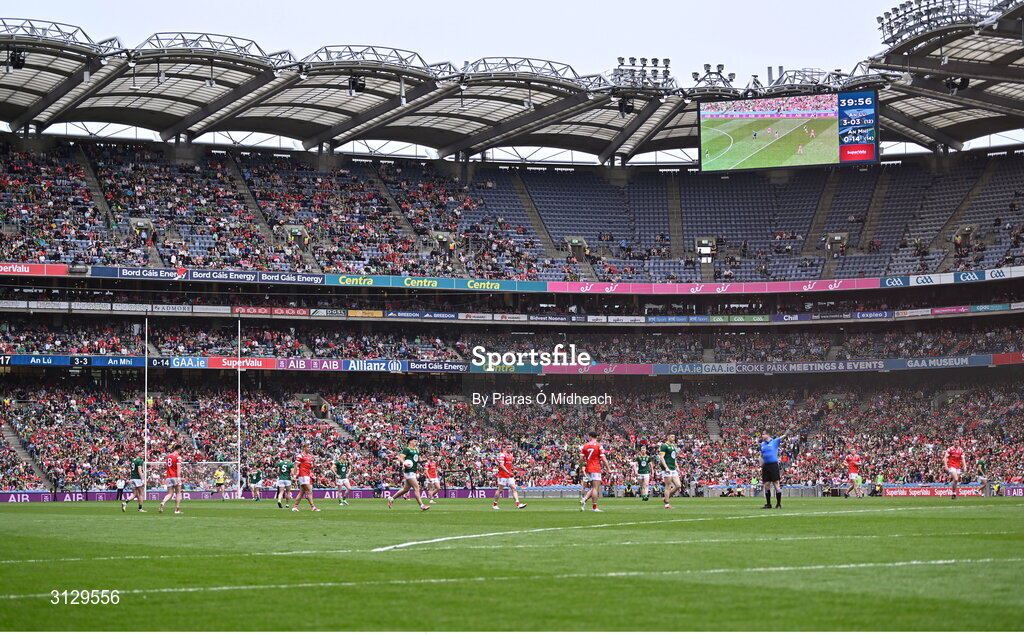 11 May 2025; A general view of the crowd during the Leinster GAA Football Senior Championship final match between Louth and Meath at Croke Park in Dublin. Photo by Piaras Ó Mídheach/Sportsfile