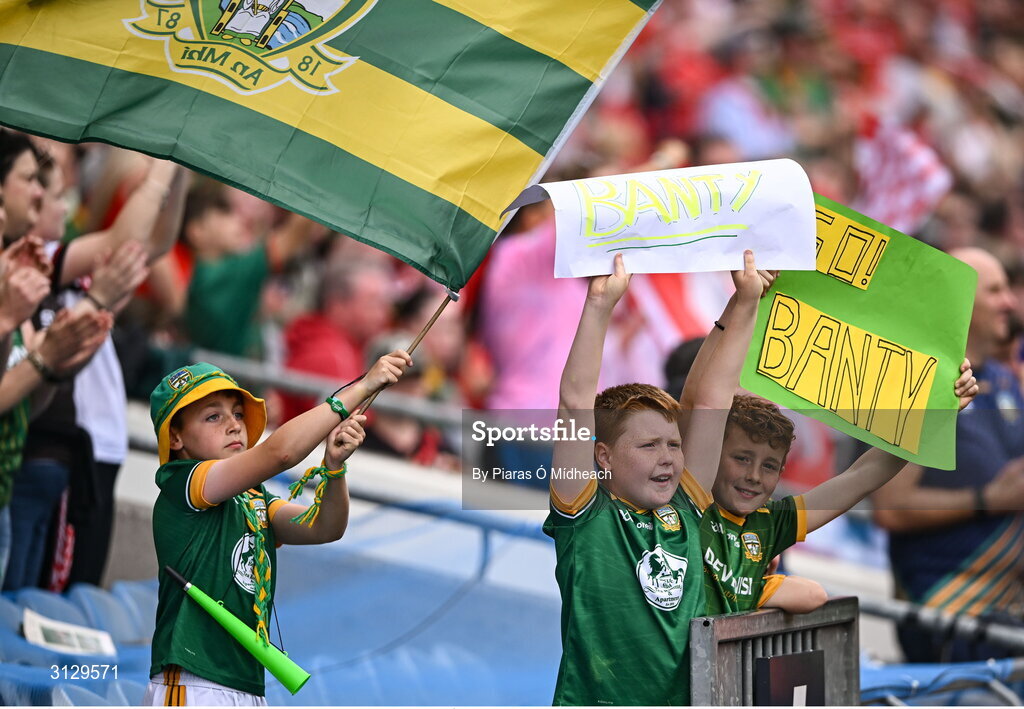 11 May 2025; Supporters before the Leinster GAA Football Senior Championship final match between Louth and Meath at Croke Park in Dublin. Photo by Piaras Ó Mídheach/Sportsfile