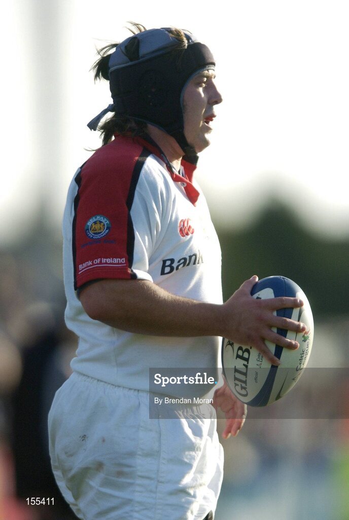 11 September 2004; Paul Shields, Ulster. Celtic League 2004-2005, Ulster v Leinster, Ravenhill Park, Belfast. Picture credit; Brendan Moran / SPORTSFILE