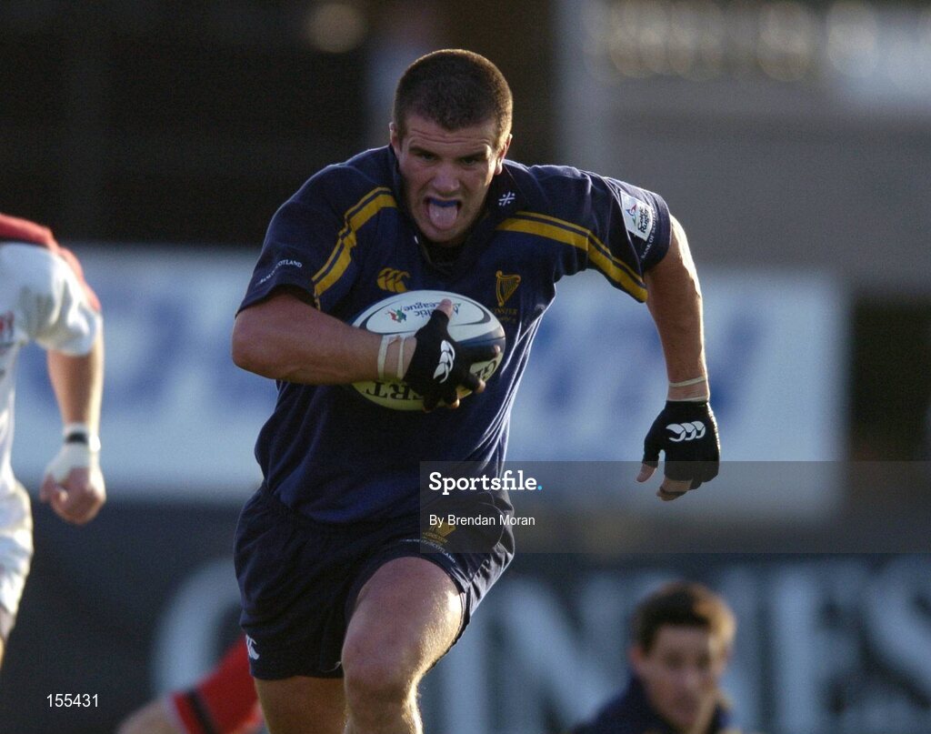 11 September 2004; Shane Jennings, Leinster. Celtic League 2004-2005, Ulster v Leinster, Ravenhill Park, Belfast. Picture credit; Brendan Moran / SPORTSFILE