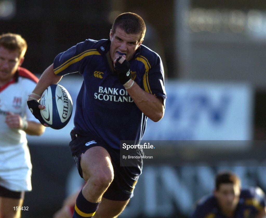 11 September 2004; Shane Jennings, Leinster. Celtic League 2004-2005, Ulster v Leinster, Ravenhill Park, Belfast. Picture credit; Brendan Moran / SPORTSFILE