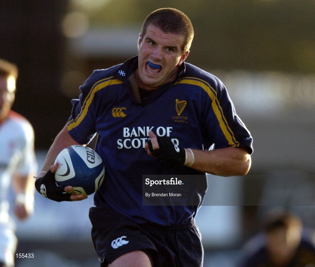 11 September 2004; Shane Jennings, Leinster. Celtic League 2004-2005, Ulster v Leinster, Ravenhill Park, Belfast. Picture credit; Brendan Moran / SPORTSFILE