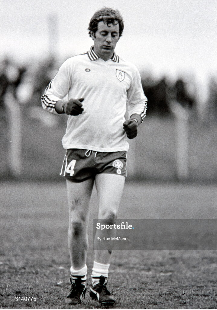 24 June 1984; Frank McGuigan of Tyrone in action during the Ulster Senior Football Championship Semi-Final match between Tyrone and Down in Casement Park in Belfast. Photo by Ray McManus/Sportsfile