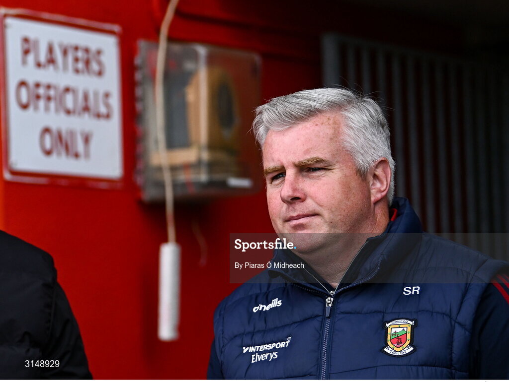 31 May 2025; Acting Mayo manager Stephen Rochford before the GAA Football All-Ireland Senior Championship Round 2 match between Tyrone and Mayo at O'Neills Healy Park in Omagh, Tyrone. Photo by Piaras Ó Mídheach/Sportsfile