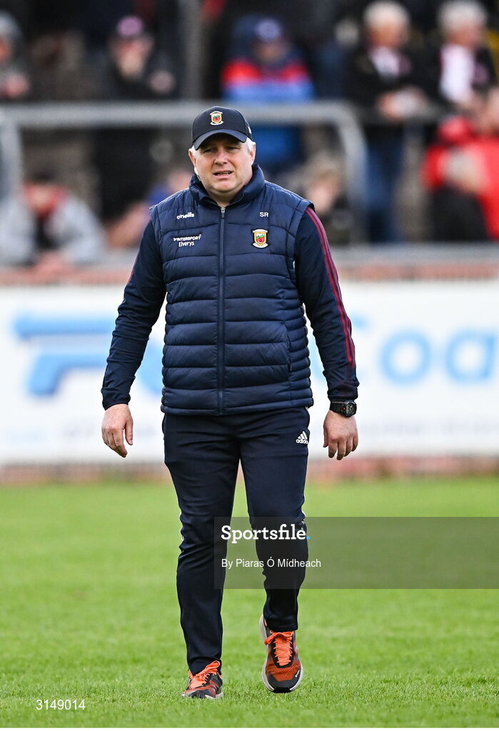 31 May 2025; Acting Mayo manager Stephen Rochford before the GAA Football All-Ireland Senior Championship Round 2 match between Tyrone and Mayo at O'Neills Healy Park in Omagh, Tyrone. Photo by Piaras Ó Mídheach/Sportsfile