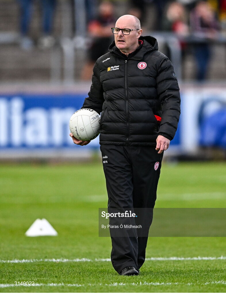 31 May 2025; Tyrone manager Malachy O'Rourke before the GAA Football All-Ireland Senior Championship Round 2 match between Tyrone and Mayo at O'Neills Healy Park in Omagh, Tyrone. Photo by Piaras Ó Mídheach/Sportsfile