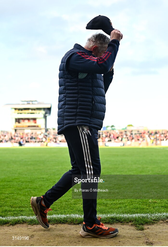 31 May 2025; Acting Mayo manager Stephen Rochford during the GAA Football All-Ireland Senior Championship Round 2 match between Tyrone and Mayo at O'Neills Healy Park in Omagh, Tyrone. Photo by Piaras Ó Mídheach/Sportsfile