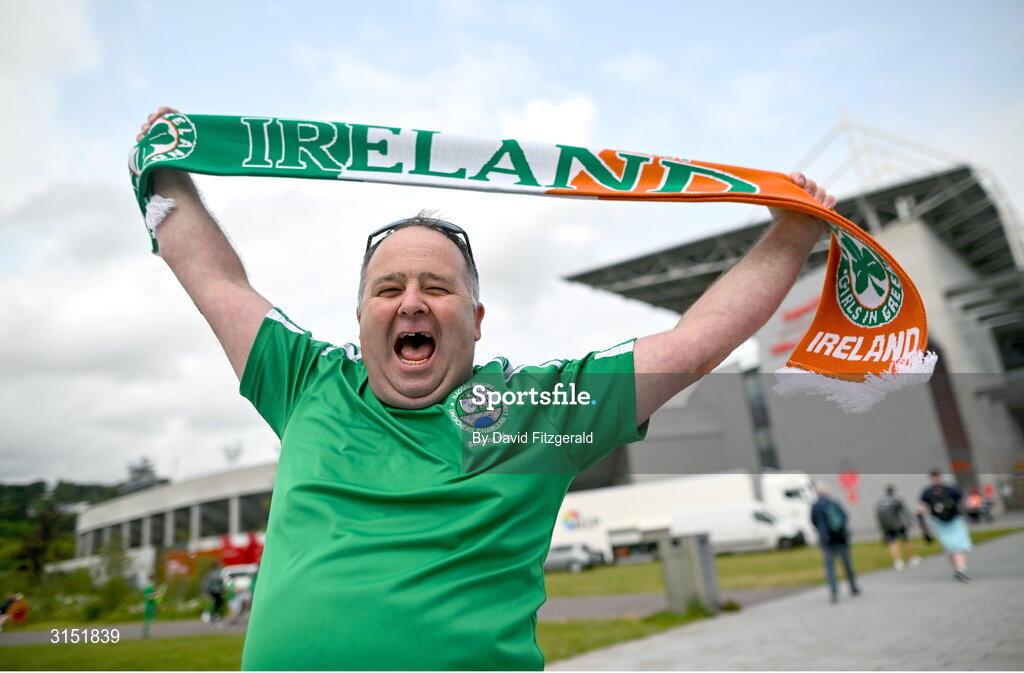 3 June 2025; Republic of Ireland supporter Alan Fitzgerald, from Westmeath, before the UEFA Women's Nations League, League B match between Republic of Ireland and Slovenia at Páirc Uí Chaoimh in Cork. Photo by David Fitzgerald/Sportsfile