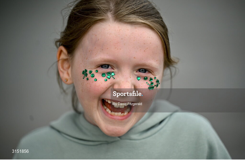 3 June 2025; Republic of Ireland supporter Caroline Kelleher, from Cork, before the UEFA Women's Nations League, League B match between Republic of Ireland and Slovenia at Páirc Uí Chaoimh in Cork. Photo by David Fitzgerald/Sportsfile
