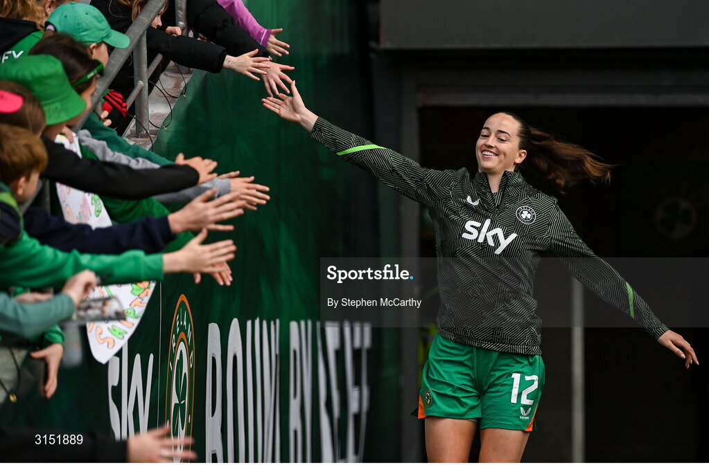 3 June 2025; Anna Patten of Republic of Ireland before the UEFA Women's Nations League, League B match between Republic of Ireland and Slovenia at Páirc Uí Chaoimh in Cork. Photo by Stephen McCarthy/Sportsfile