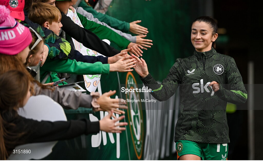 3 June 2025; Marissa Sheva of Republic of Ireland before the UEFA Women's Nations League, League B match between Republic of Ireland and Slovenia at Páirc Uí Chaoimh in Cork. Photo by Stephen McCarthy/Sportsfile