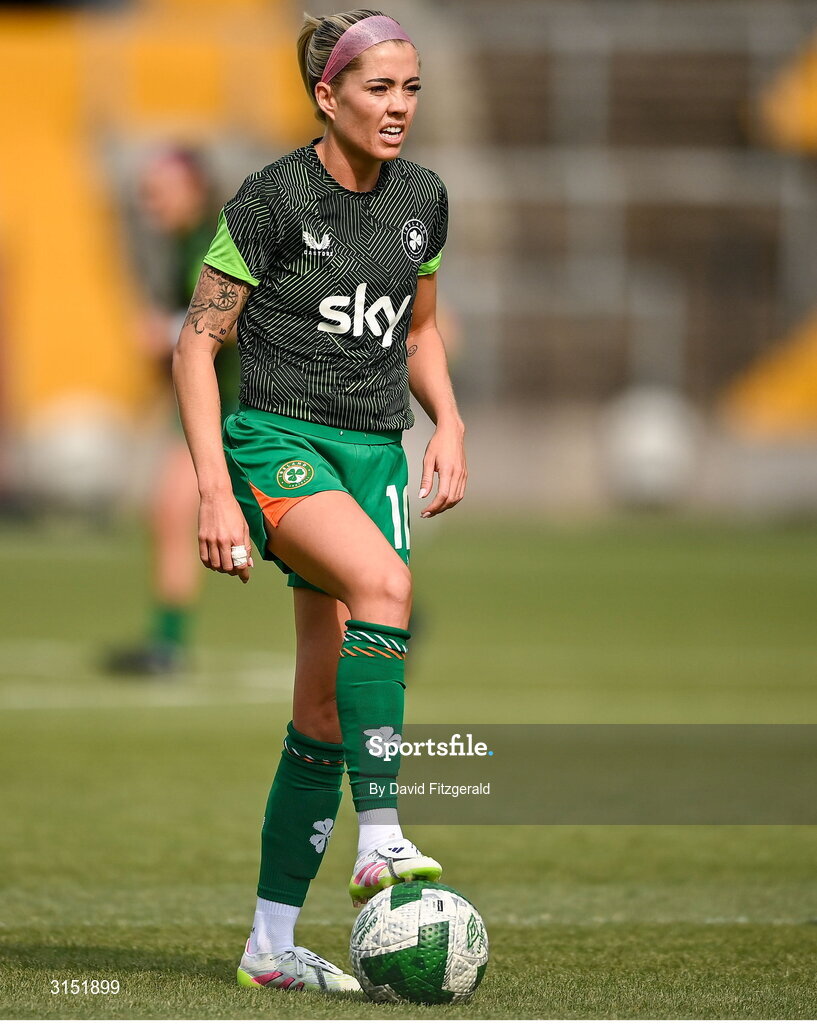 3 June 2025; Denise O'Sullivan of Republic of Ireland before the UEFA Women's Nations League, League B match between Republic of Ireland and Slovenia at Páirc Uí Chaoimh in Cork. Photo by David Fitzgerald/Sportsfile
