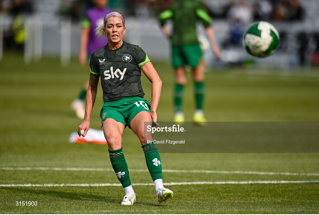 3 June 2025; Denise O'Sullivan of Republic of Ireland before the UEFA Women's Nations League, League B match between Republic of Ireland and Slovenia at Páirc Uí Chaoimh in Cork. Photo by David Fitzgerald/Sportsfile