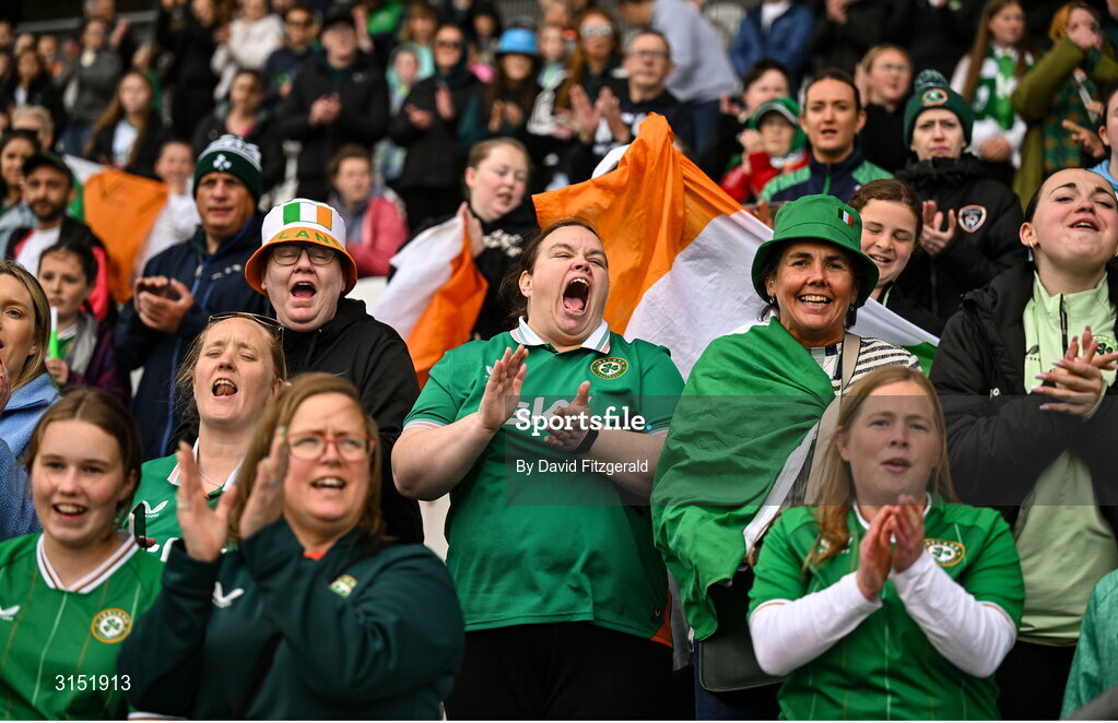 3 June 2025; Republic of Ireland supporters during the UEFA Women's Nations League, League B match between Republic of Ireland and Slovenia at Páirc Uí Chaoimh in Cork. Photo by David Fitzgerald/Sportsfile