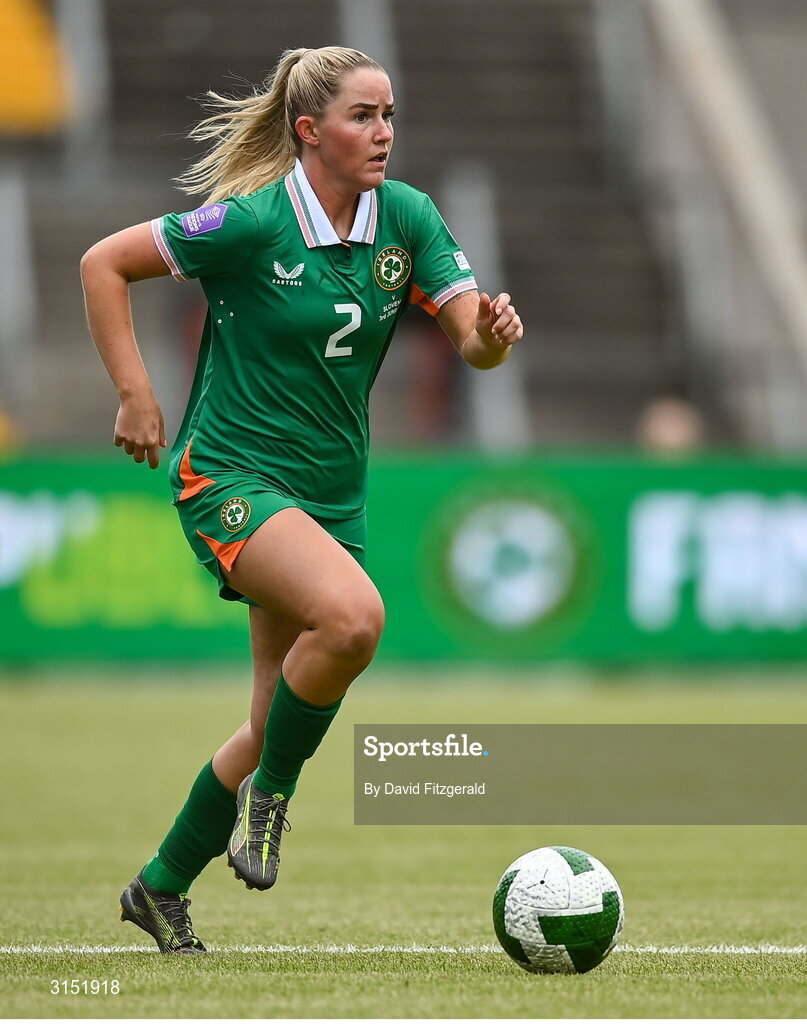 3 June 2025; Jessie Stapleton of Republic of Ireland during the UEFA Women's Nations League, League B match between Republic of Ireland and Slovenia at Páirc Uí Chaoimh in Cork. Photo by David Fitzgerald/Sportsfile