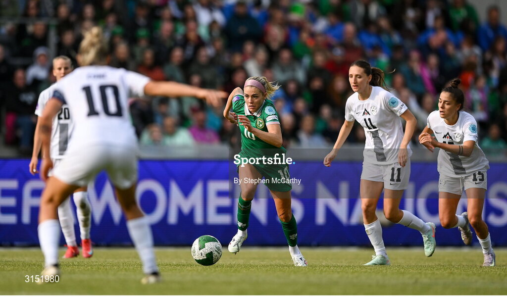 3 June 2025; Denise O'Sullivan of Republic of Ireland during the UEFA Women's Nations League, League B match between Republic of Ireland and Slovenia at Páirc Uí Chaoimh in Cork. Photo by Stephen McCarthy/Sportsfile
