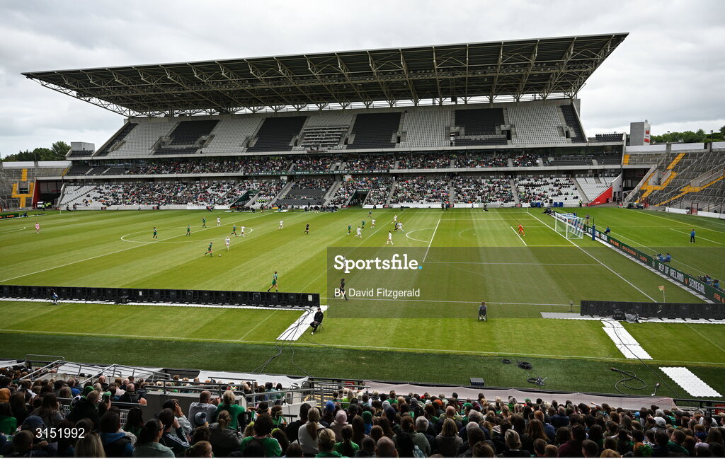 3 June 2025; A general view of the action during the UEFA Women's Nations League, League B match between Republic of Ireland and Slovenia at Páirc Uí Chaoimh in Cork. Photo by David Fitzgerald/Sportsfile