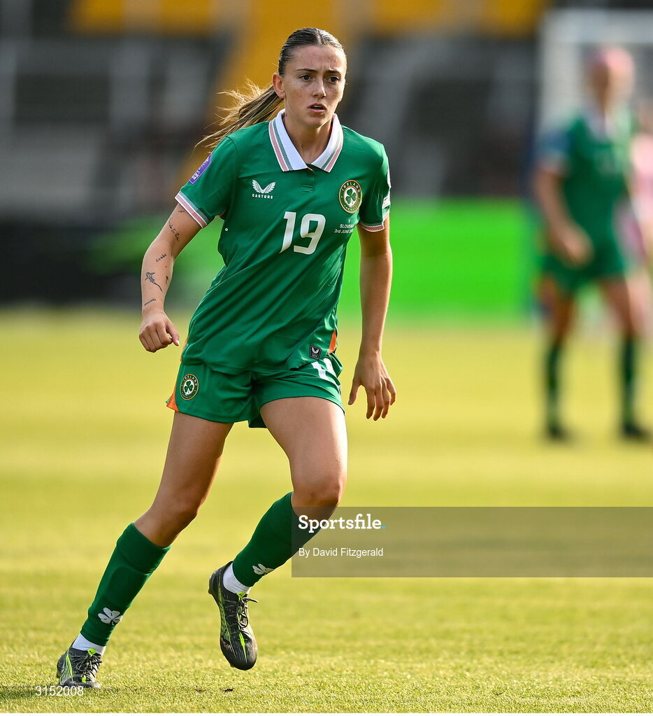 3 June 2025; Abbie Larkin of Republic of Ireland during the UEFA Women's Nations League, League B match between Republic of Ireland and Slovenia at Páirc Uí Chaoimh in Cork. Photo by David Fitzgerald/Sportsfile