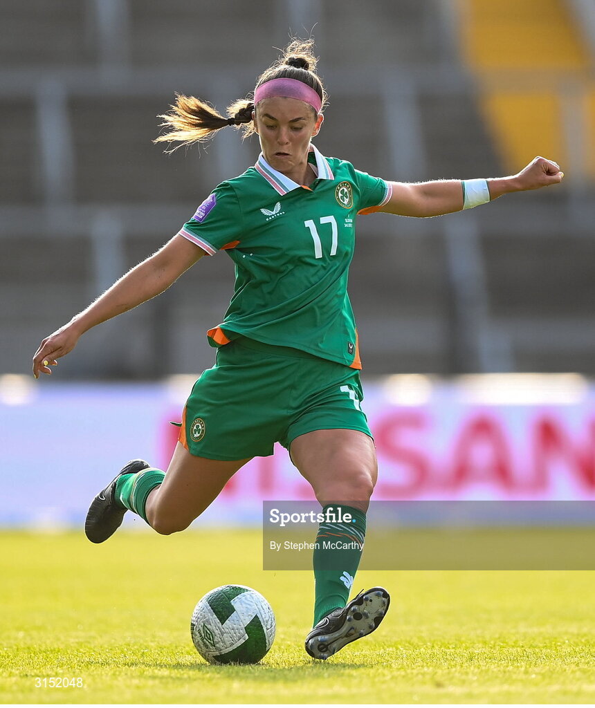 3 June 2025; Caitlin Hayes of Republic of Ireland during the UEFA Women's Nations League, League B match between Republic of Ireland and Slovenia at Páirc Uí Chaoimh in Cork. Photo by Stephen McCarthy/Sportsfile