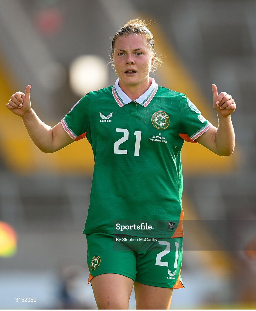 3 June 2025; Emily Murphy of Republic of Ireland during the UEFA Women's Nations League, League B match between Republic of Ireland and Slovenia at Páirc Uí Chaoimh in Cork. Photo by Stephen McCarthy/Sportsfile
