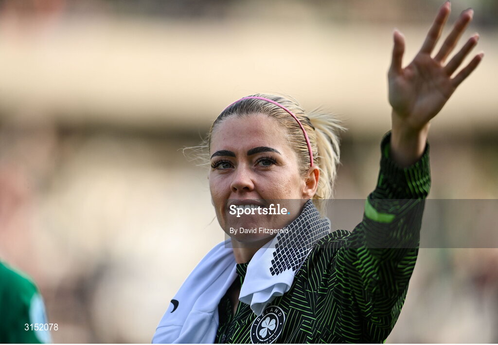 3 June 2025; Denise O'Sullivan of Republic of Ireland after the UEFA Women's Nations League, League B match between Republic of Ireland and Slovenia at Páirc Uí Chaoimh in Cork. Photo by David Fitzgerald/Sportsfile