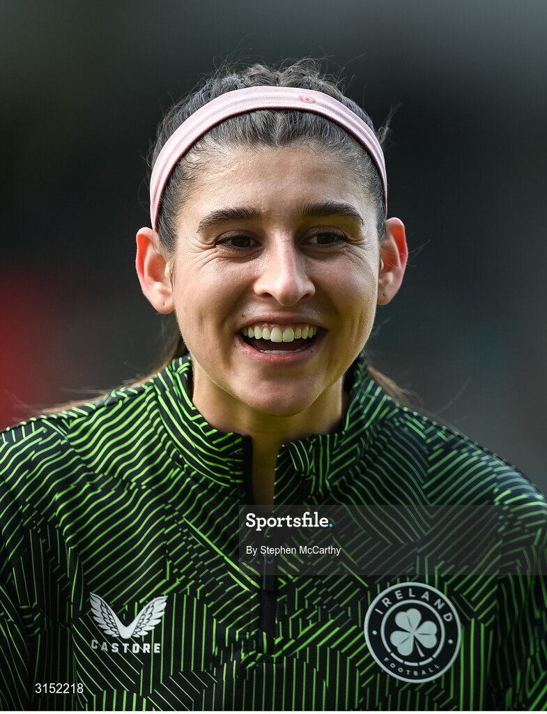 3 June 2025; Erin Healy of Republic of Ireland before the UEFA Women's Nations League, League B match between Republic of Ireland and Slovenia at Páirc Uí Chaoimh in Cork. Photo by Stephen McCarthy/Sportsfile