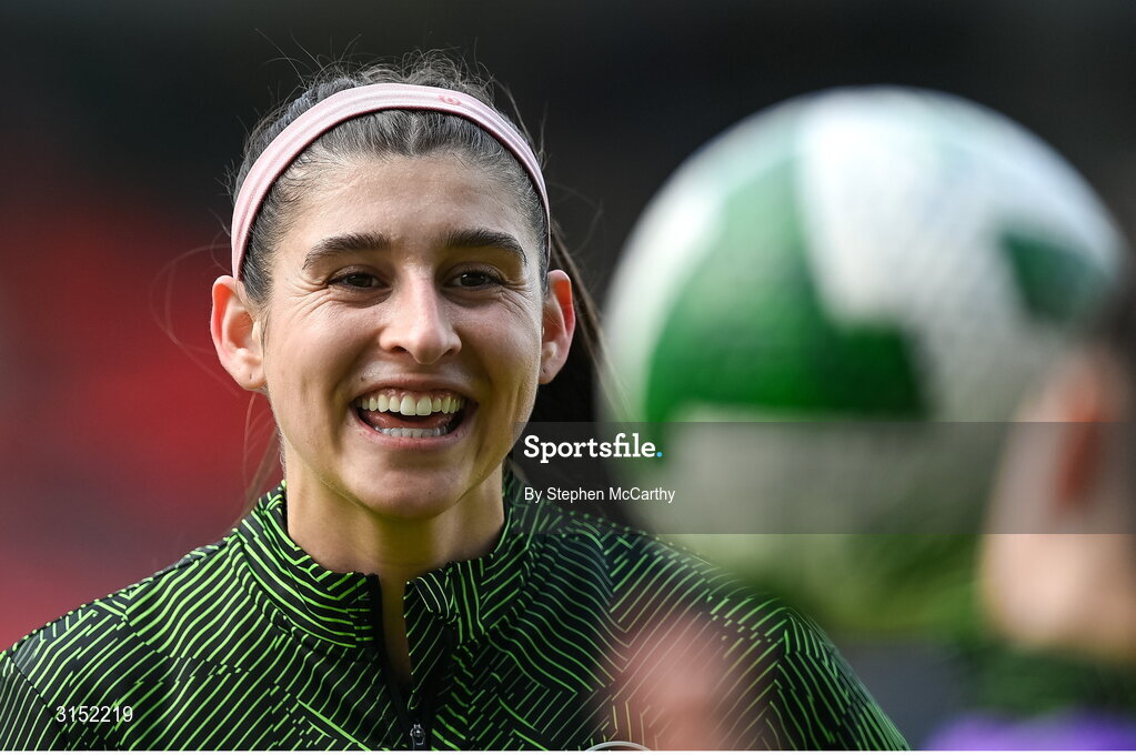 3 June 2025; Erin Healy of Republic of Ireland before the UEFA Women's Nations League, League B match between Republic of Ireland and Slovenia at Páirc Uí Chaoimh in Cork. Photo by Stephen McCarthy/Sportsfile