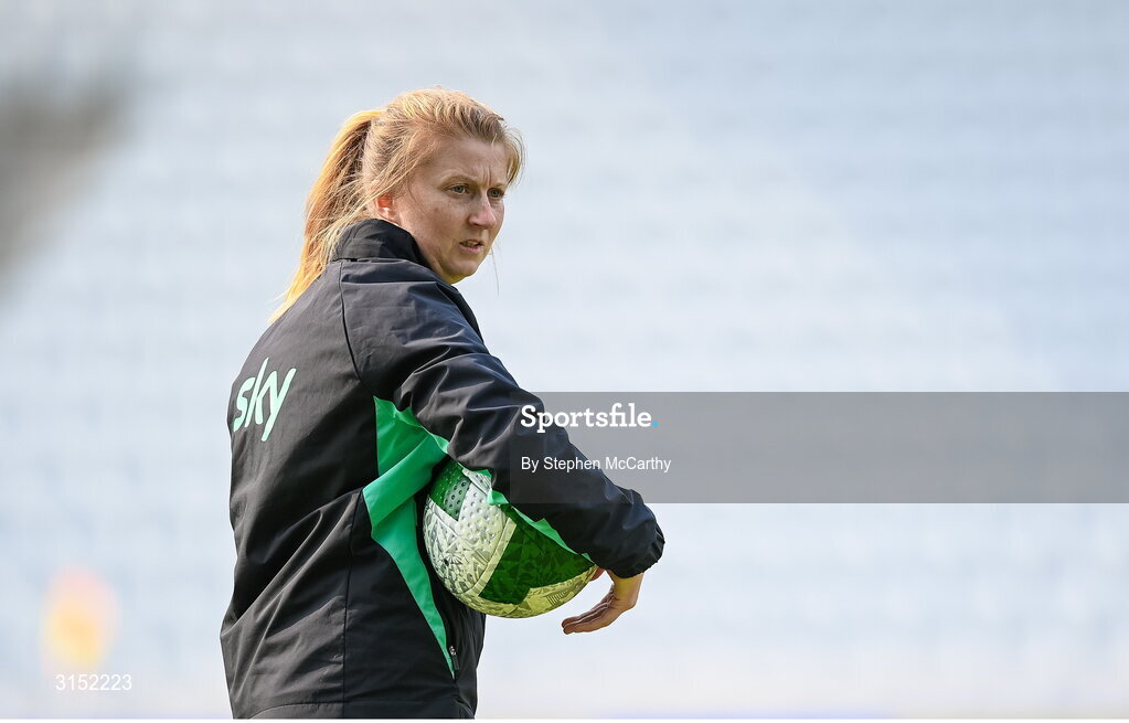 3 June 2025; Republic of Ireland performance coach Holly Pickett before the UEFA Women's Nations League, League B match between Republic of Ireland and Slovenia at Páirc Uí Chaoimh in Cork. Photo by Stephen McCarthy/Sportsfile