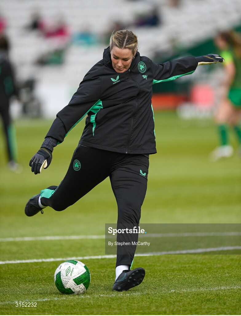 3 June 2025; Republic of Ireland goalkeeping coach Emma Byrne during the UEFA Women's Nations League, League B match between Republic of Ireland and Slovenia at Páirc Uí Chaoimh in Cork. Photo by Stephen McCarthy/Sportsfile