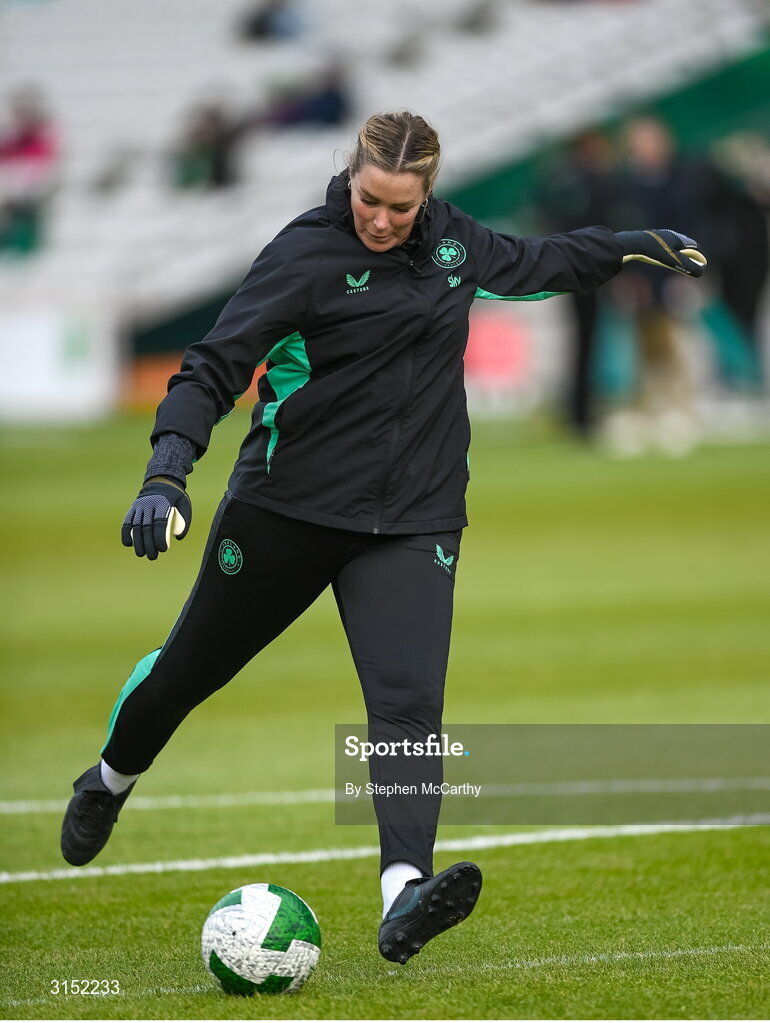 3 June 2025; Republic of Ireland goalkeeping coach Emma Byrne during the UEFA Women's Nations League, League B match between Republic of Ireland and Slovenia at Páirc Uí Chaoimh in Cork. Photo by Stephen McCarthy/Sportsfile
