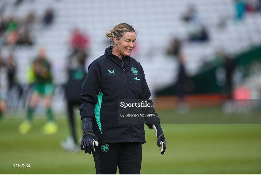 3 June 2025; Republic of Ireland goalkeeping coach Emma Byrne during the UEFA Women's Nations League, League B match between Republic of Ireland and Slovenia at Páirc Uí Chaoimh in Cork. Photo by Stephen McCarthy/Sportsfile