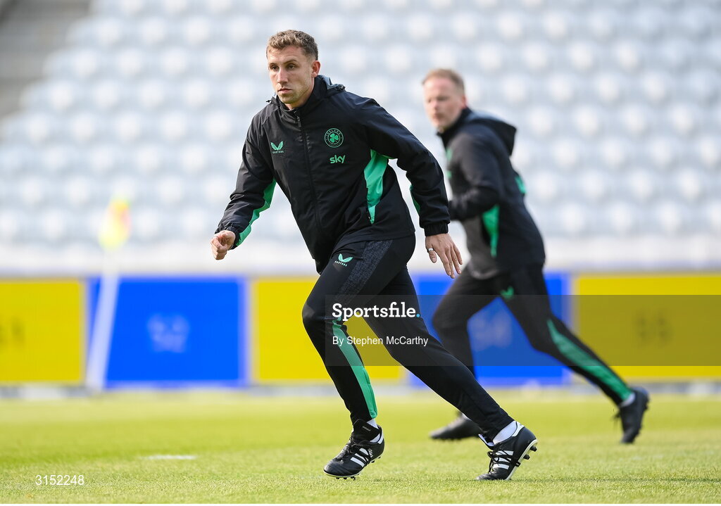3 June 2025; Republic of Ireland performance analyst Jackson Huxley before the UEFA Women's Nations League, League B match between Republic of Ireland and Slovenia at Páirc Uí Chaoimh in Cork. Photo by Stephen McCarthy/Sportsfile