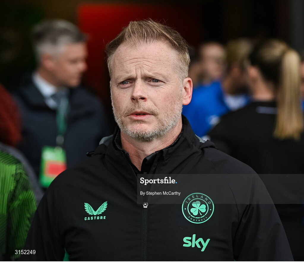 3 June 2025; Republic of Ireland assistant head coach Alan Mahon before the UEFA Women's Nations League, League B match between Republic of Ireland and Slovenia at Páirc Uí Chaoimh in Cork. Photo by Stephen McCarthy/Sportsfile