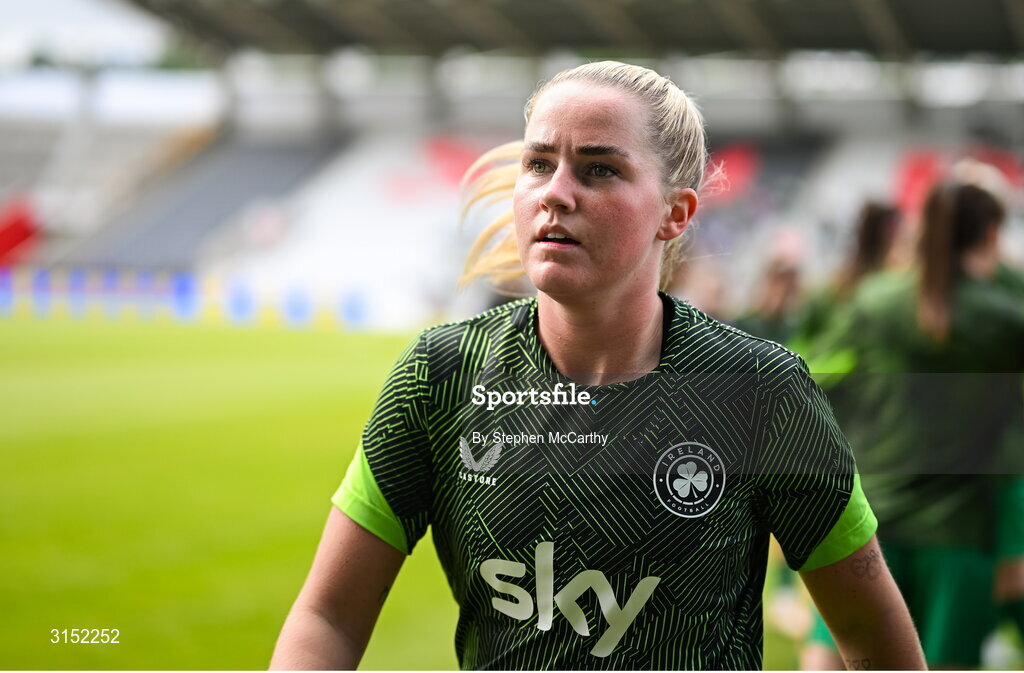 3 June 2025; Jessie Stapleton of Republic of Ireland before the UEFA Women's Nations League, League B match between Republic of Ireland and Slovenia at Páirc Uí Chaoimh in Cork. Photo by Stephen McCarthy/Sportsfile