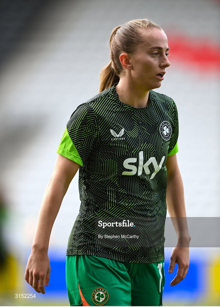 3 June 2025; Aoibheann Clancy of Republic of Ireland before the UEFA Women's Nations League, League B match between Republic of Ireland and Slovenia at Páirc Uí Chaoimh in Cork. Photo by Stephen McCarthy/Sportsfile