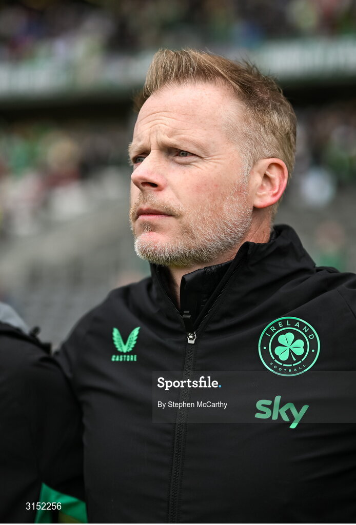 3 June 2025; Republic of Ireland assistant head coach Alan Mahon before the UEFA Women's Nations League, League B match between Republic of Ireland and Slovenia at Páirc Uí Chaoimh in Cork. Photo by Stephen McCarthy/Sportsfile
