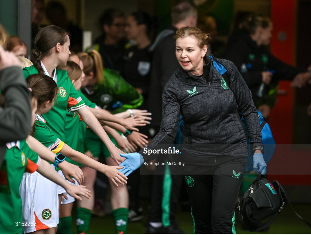 3 June 2025; Republic of Ireland team doctor Siobhan Forman before the UEFA Women's Nations League, League B match between Republic of Ireland and Slovenia at Páirc Uí Chaoimh in Cork. Photo by Stephen McCarthy/Sportsfile
