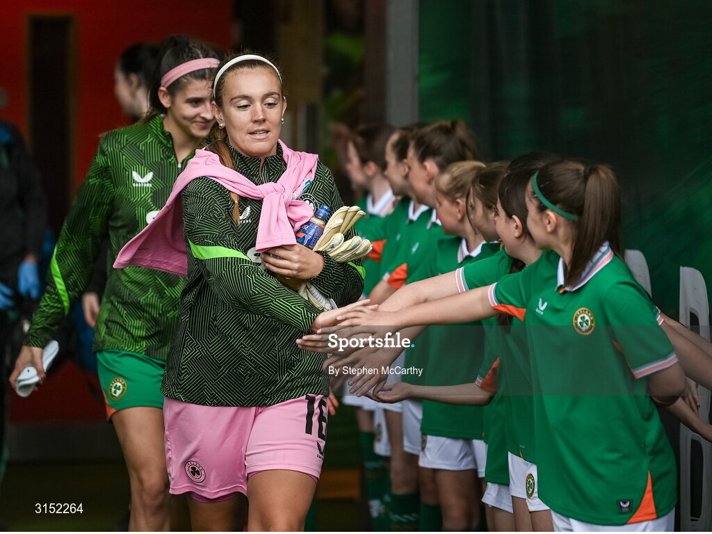 3 June 2025; Republic of Ireland goalkeeper Grace Moloney before the UEFA Women's Nations League, League B match between Republic of Ireland and Slovenia at Páirc Uí Chaoimh in Cork. Photo by Stephen McCarthy/Sportsfile