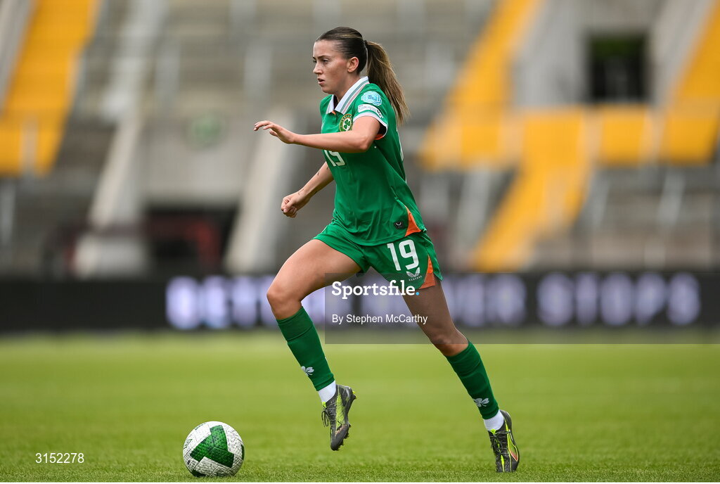 3 June 2025; Abbie Larkin of Republic of Ireland during the UEFA Women's Nations League, League B match between Republic of Ireland and Slovenia at Páirc Uí Chaoimh in Cork. Photo by Stephen McCarthy/Sportsfile