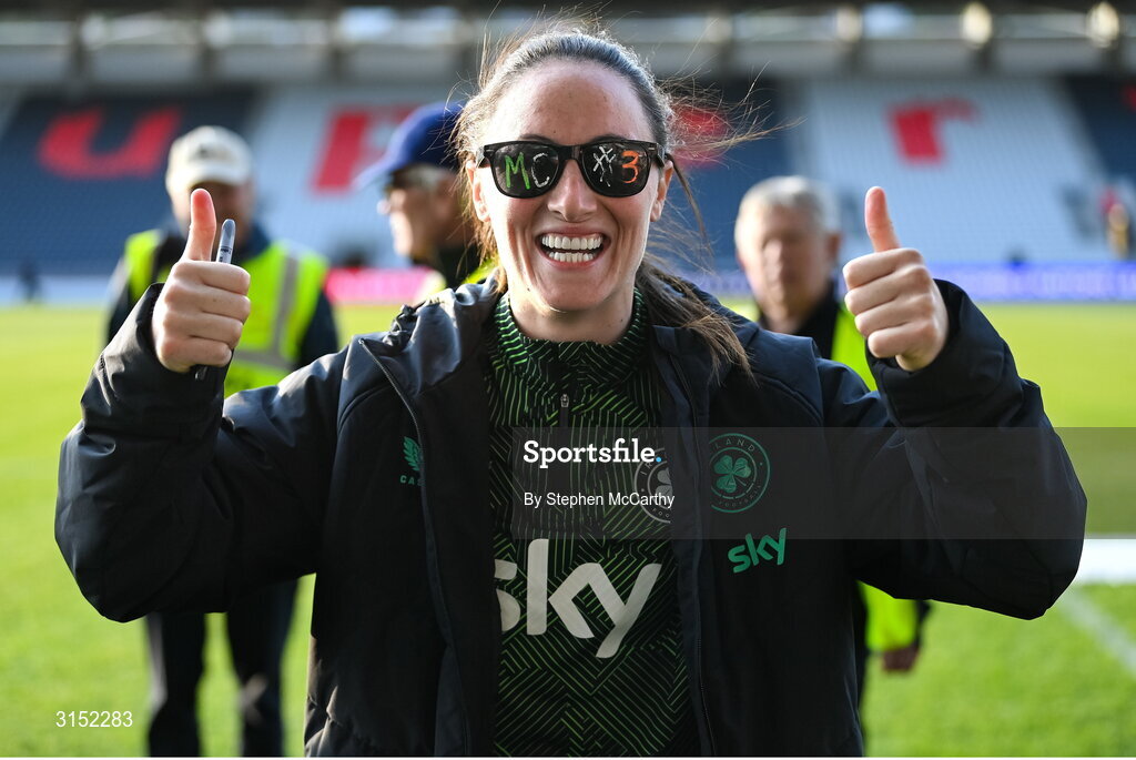 3 June 2025; Megan Campbell of Republic of Ireland after the UEFA Women's Nations League, League B match between Republic of Ireland and Slovenia at Páirc Uí Chaoimh in Cork. Photo by Stephen McCarthy/Sportsfile