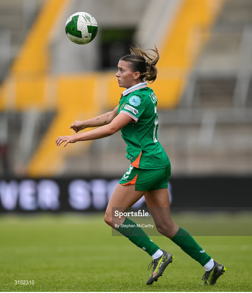 3 June 2025; Abbie Larkin of Republic of Ireland during the UEFA Women's Nations League, League B match between Republic of Ireland and Slovenia at Páirc Uí Chaoimh in Cork. Photo by Stephen McCarthy/Sportsfile
