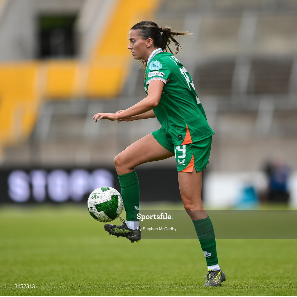 3 June 2025; Abbie Larkin of Republic of Ireland during the UEFA Women's Nations League, League B match between Republic of Ireland and Slovenia at Páirc Uí Chaoimh in Cork. Photo by Stephen McCarthy/Sportsfile