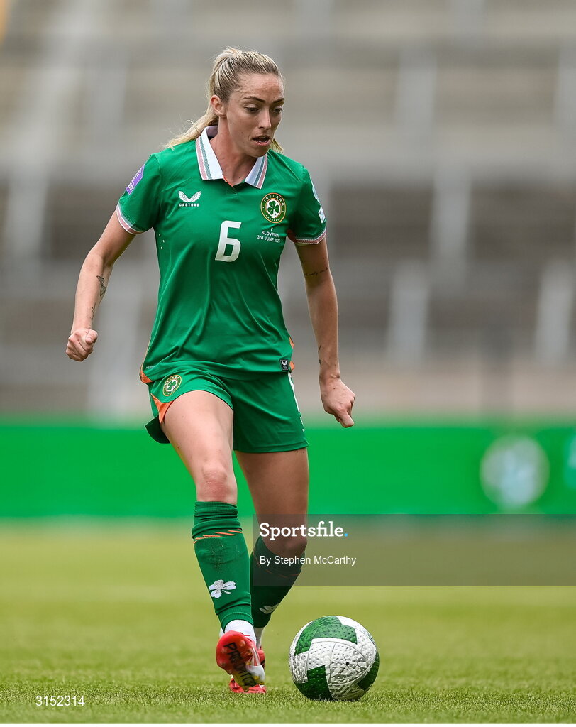 3 June 2025; Megan Connolly of Republic of Ireland during the UEFA Women's Nations League, League B match between Republic of Ireland and Slovenia at Páirc Uí Chaoimh in Cork. Photo by Stephen McCarthy/Sportsfile