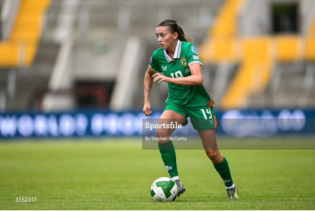 3 June 2025; Abbie Larkin of Republic of Ireland during the UEFA Women's Nations League, League B match between Republic of Ireland and Slovenia at Páirc Uí Chaoimh in Cork. Photo by Stephen McCarthy/Sportsfile