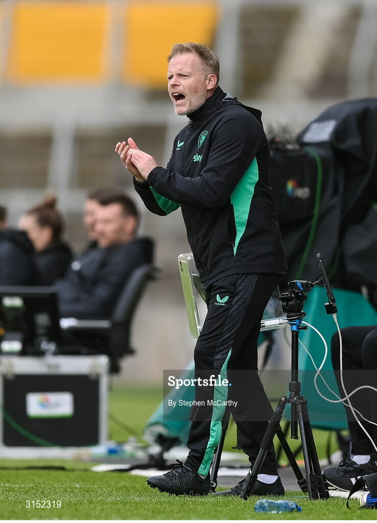 3 June 2025; Republic of Ireland assistant head coach Alan Mahon during the UEFA Women's Nations League, League B match between Republic of Ireland and Slovenia at Páirc Uí Chaoimh in Cork. Photo by Stephen McCarthy/Sportsfile